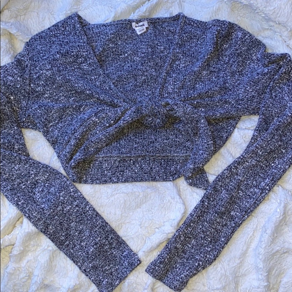 Garage Long Sleeve Tie-Front Tee